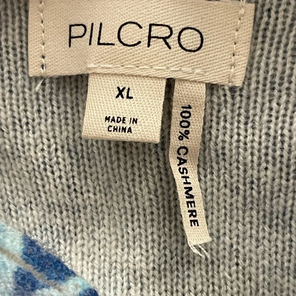 Anthropologie Cashmere Blue Floral-Pattern Women’s Sweater - Picture 4 of 4